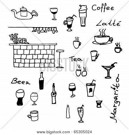 scetch for cafe