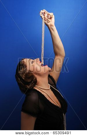 Portrait of an tractive elegant young woman.
