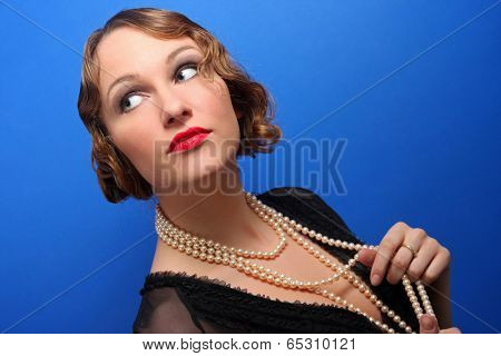 Portrait of an tractive elegant young woman.