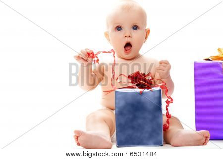 Baby With Present