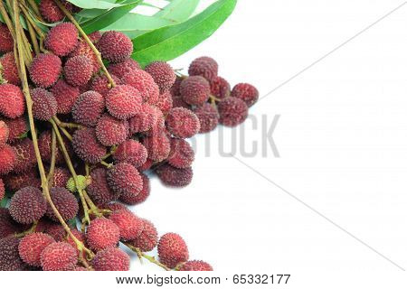 Bunch Of Fresh Lychees.