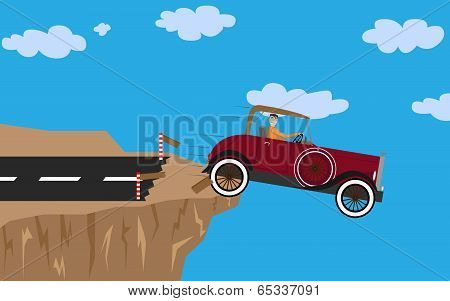 Car Crash with man