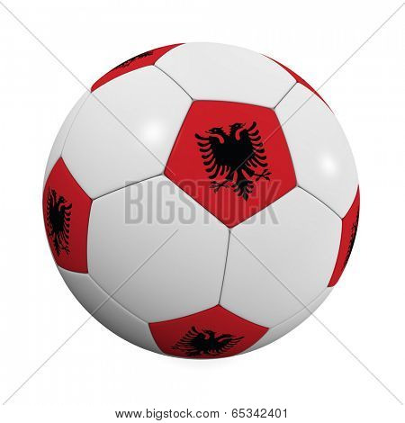 Albanian Soccer Ball - very highly detailed Albanian soccer ball