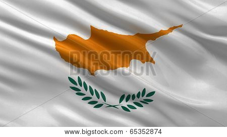 Flag of Cyprus waving in the wind
