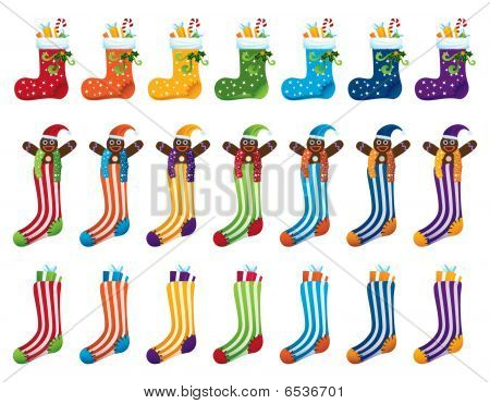 Rainbow Weihnachten Socken