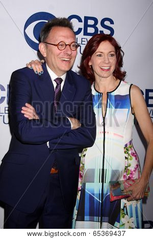 LOS ANGELES - MAY 19:  Michael Emerson, Carrie Preston at the CBS Summer Soiree at London Hotel on May 19, 2014 in West Hollywood, CA
