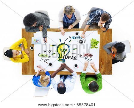Multi-Ethnic Group of People Planning Ideas