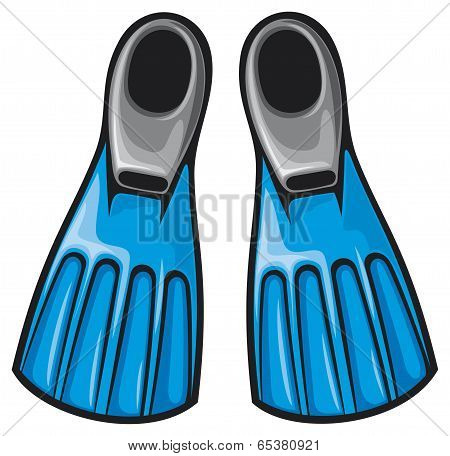 blue flippers