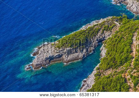 Island Lopud at Elaphites near Dubrovnik