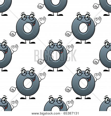 Funny happy waving number zero