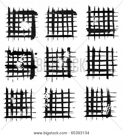 Calligraphic decorative elements and photomasks