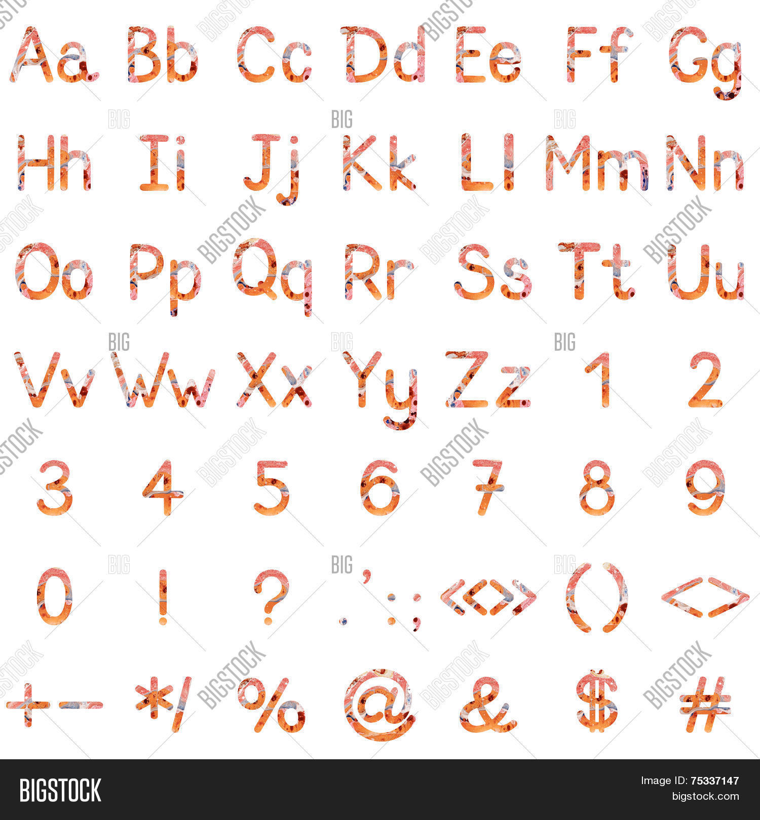 Set Letters Signs Image & Photo (Free Trial) | Bigstock