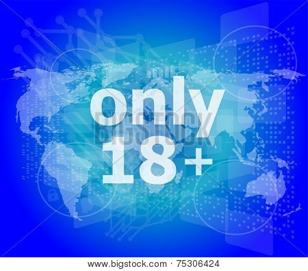 Socia Concept: Words Only 18 Marketing On Digital Screen