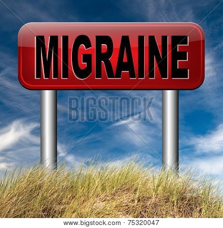 migraine acute or chronic headache need for painkiller or prevent pain 