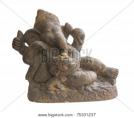 Ganesha Isolated White Background