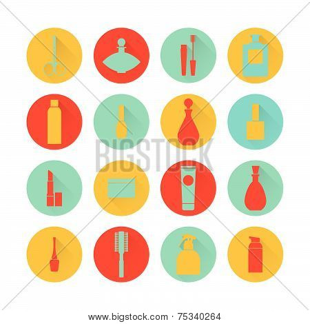 cosmetics icon set