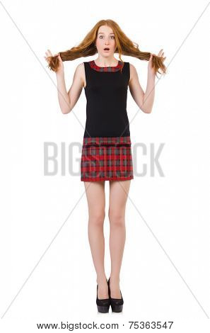 Young woman in fashion concept