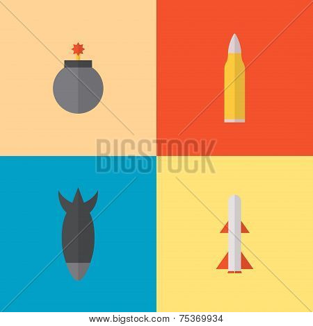 Vector flat game icons