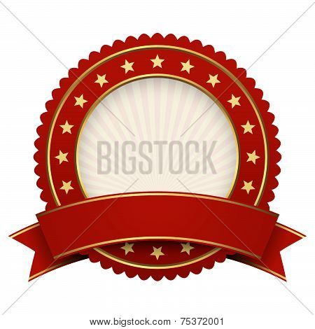 Button Template Red With Red Banner