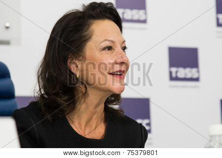 MOSCOW, RUSSIA, October, 28: gabrielle tana. Press Conference. October, 28, 2014 at TASS agency in Moscow, Russia