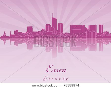 Essen Skyline In Purple Radiant Orchid