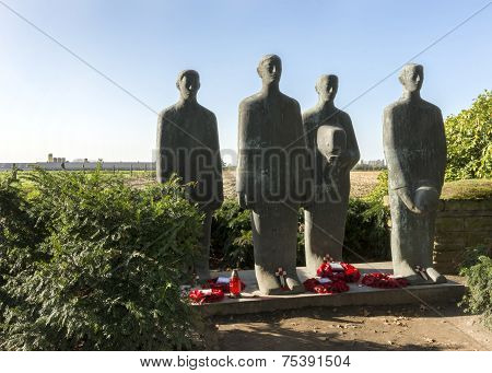 Emil Krieger Statue On German War Cemetery In Langemark.