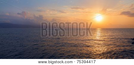 Sunrise over the sea.