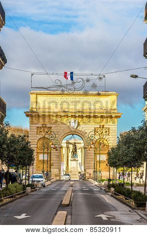 Porte Du Peyrou, A Triumphal Arch In Montpellier - France
