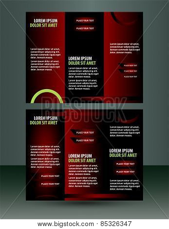 Red  Brochure flyer design Layout vector template
