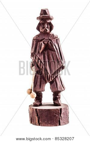 Wooden Statuette Of A Gaucho
