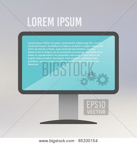 Computer service flat vector concept