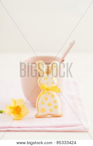Easter bunny sugar cookie