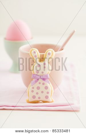 Easter bunny sugar cookie