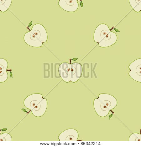 Seamless pattern with apples