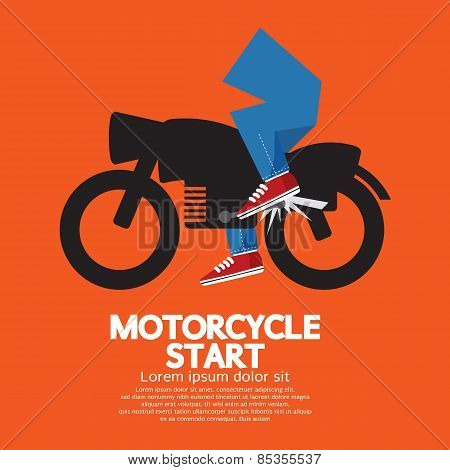 Starting Motorcycle Graphic.