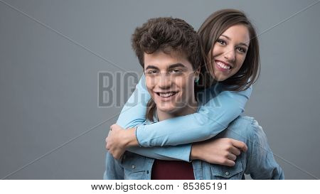 Happy Young Couple Posing