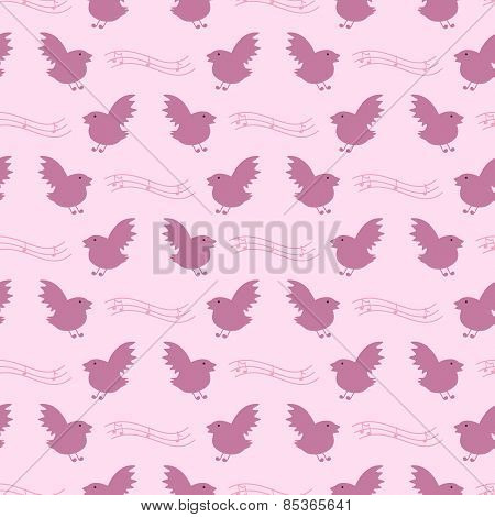 Birds And Notes Pattern