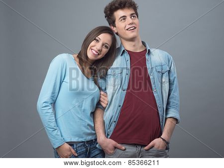 Happy Young Couple Posing