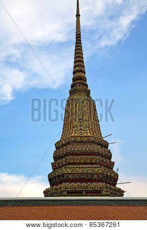 Thailand  Bangkok In  Rain   Temple     And  Colors Religion  Mosaic