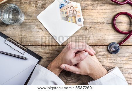 Desk of doctor