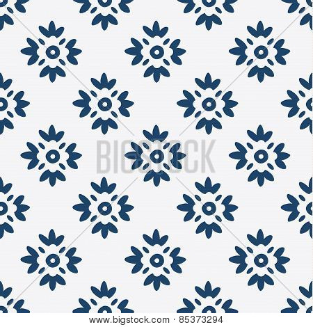 Blue and white delft pattern