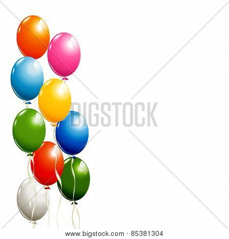 Flying Balloons Background