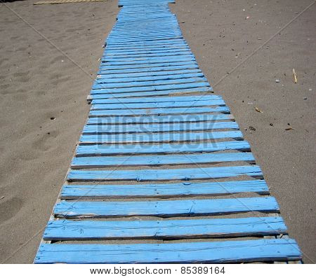 A Blue Wooden Alley