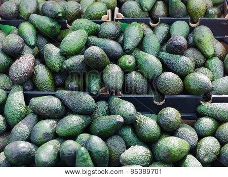 Avocados On Display At Market