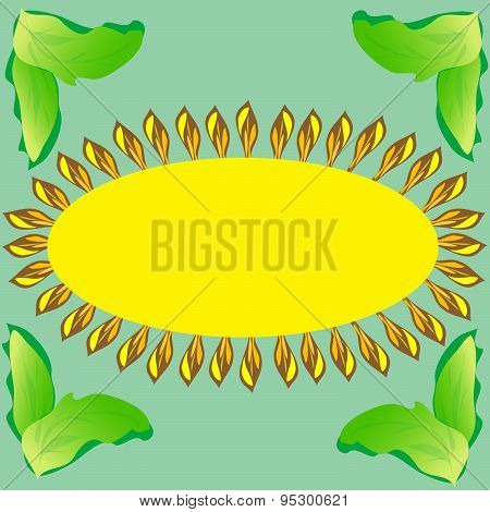 Sunflower Abstract Nature Background Postcard