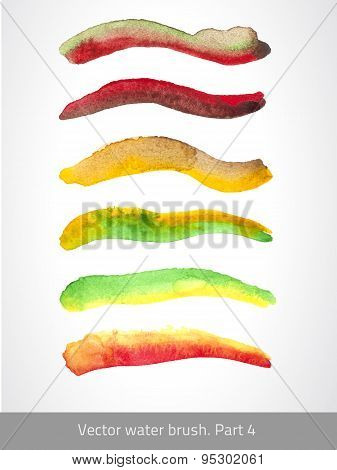 Vector watercolor set stroke