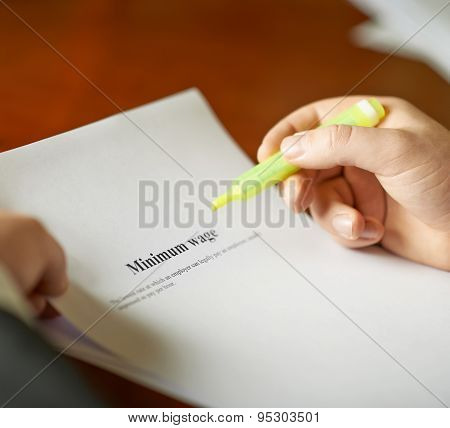 Minimum wage definition composition