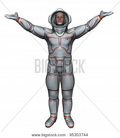 Astronaut isolated on a white background