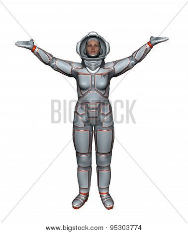 Astronaut isolated on a white background