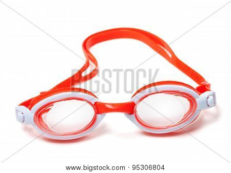 Goggles For Swimming On White Background